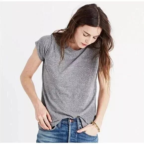 Madewell Tops - Madewell Triblend Ex-Boyfriend Tee Size S Heather Gray Crew Neck Oversized New